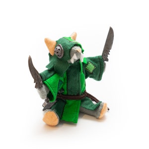 Plague Monk - Ratmen Plush – Grimdark Handmade Toy for Tabletop & Wargaming Fans – Fantasy Creature Gift