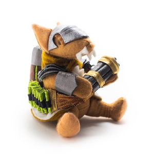 Rattling Gunner - BROWN - Ratmen Plush – Grimdark Handmade Toy for Tabletop & Wargaming Fans – Fantasy Creature Gift