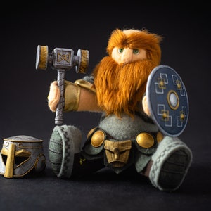 BARDIN - Heroes Plush  – Grimdark Handmade Toy for Tabletop & Wargaming Fans – Fantasy Creature Gift
