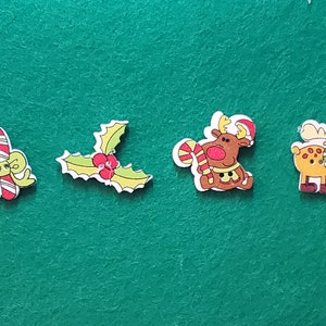 Christmas Push Pins - Set of 4 #0003 *Holiday Push Pins*