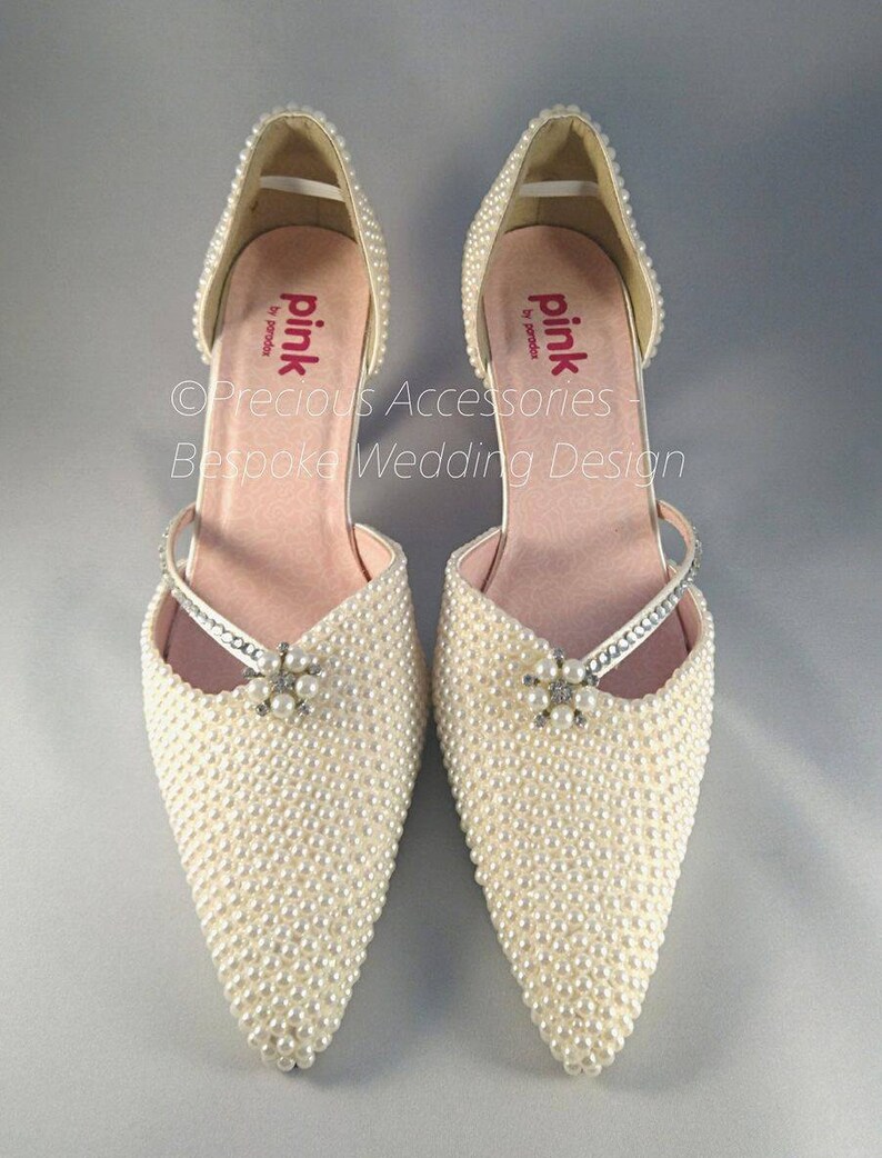 cream pearl shoes