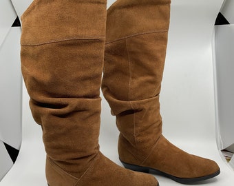 tall slouchy flat boots