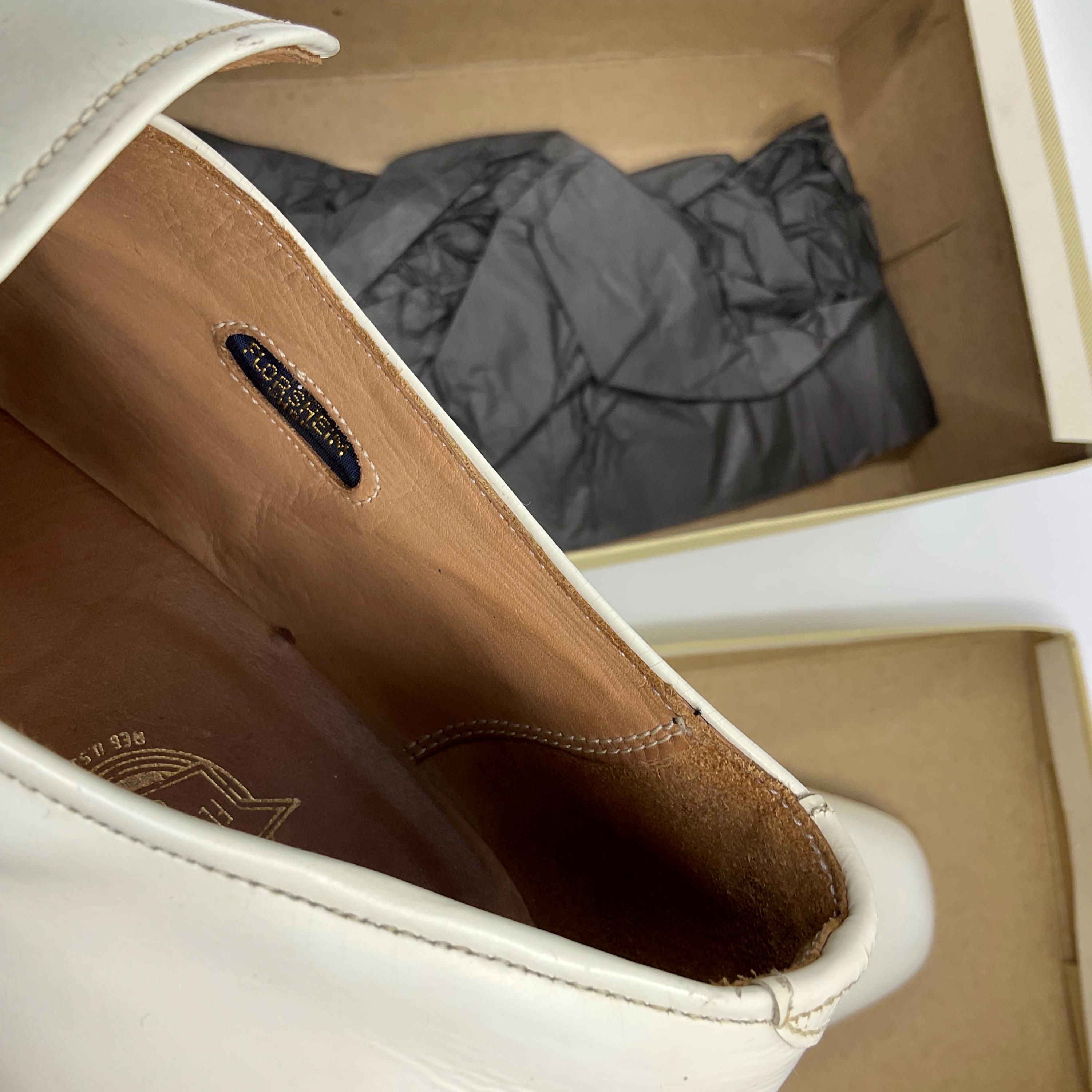 Vintage 60s 70s Florsheim Cream Leather Slip-on Monk Dress  display picture 2