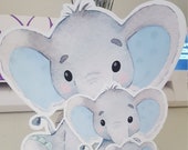 12 Elephant Cutout For Boy Baby Shower Baby Boy Elephant Little