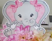 Baby Elephant Cut Out Elephant Girl Baby Shower Elephant Baby