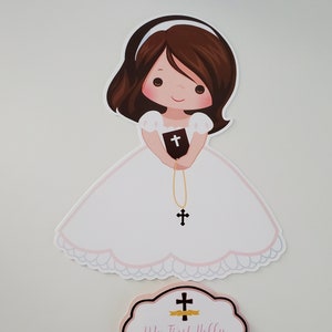 Girl First Holy Communion party decoration, Mi primera Comunion,  First Communion Decoration for tables, First communion centerpieces