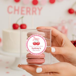 Cherry on Top Baby Shower Label Sweet Treat stickers for party favors  Dessert Cherry Theme sticker Baby Shower Berry Much set of 24