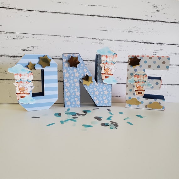 One letters for first birthday, First birthday 3D , One letter 3D , One decoration baby room, first birthday decor Il_570xn