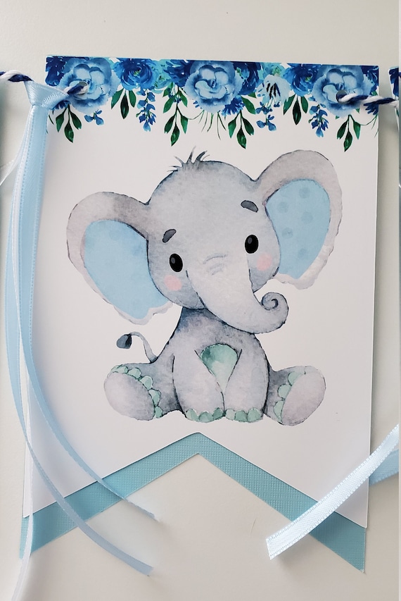 Boy Elephant Baby Shower Banner Baby Boy Elephant Party Etsy Boy Elephant Baby Shower Banner Baby Boy Elephant Party Etsy