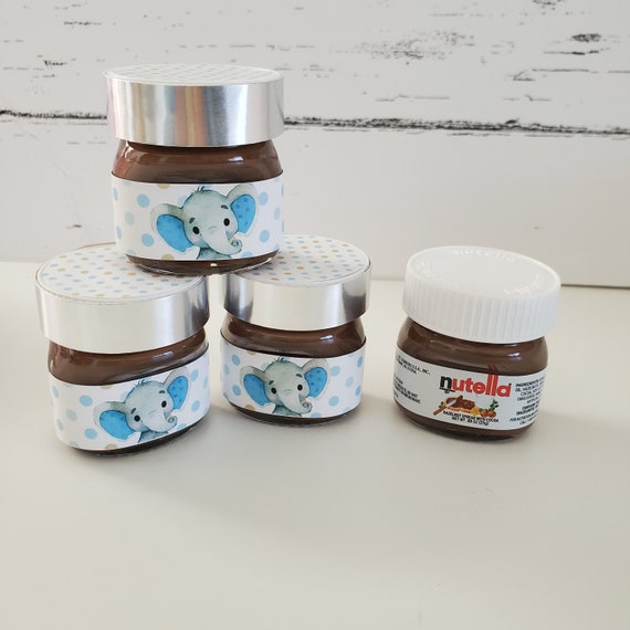 Personalized Mini Nutella Jar Favor - Baby Shower mini Nutella personalized, Mini Nutella Jar Il_570xn
