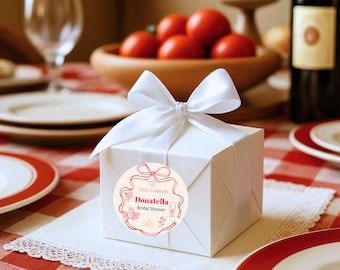 Pizza Bridal Shower Stickers, That’s Amore Party Labels, Italian Theme Wedding Favor, Romantic Italy Wine Party Decor, love at first slice