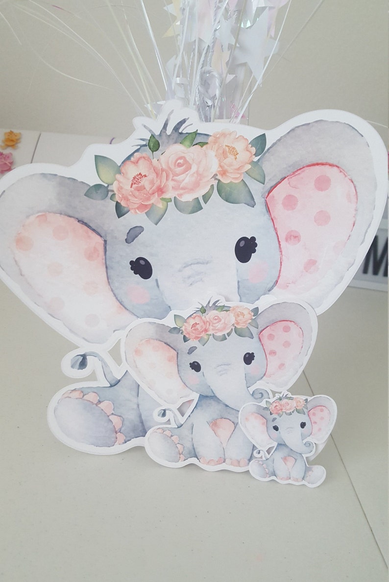 12 Elephant Cutout For Baby Shower Baby Elephant Baby Shower Etsy