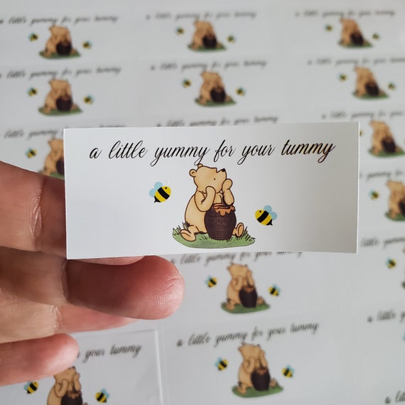 Winnie the Pooh labels for jar Winnie the pooh honey jar stickers for baby shower Winnie Pooh classic birthday Pooh yummy for your tummy Il_570xn