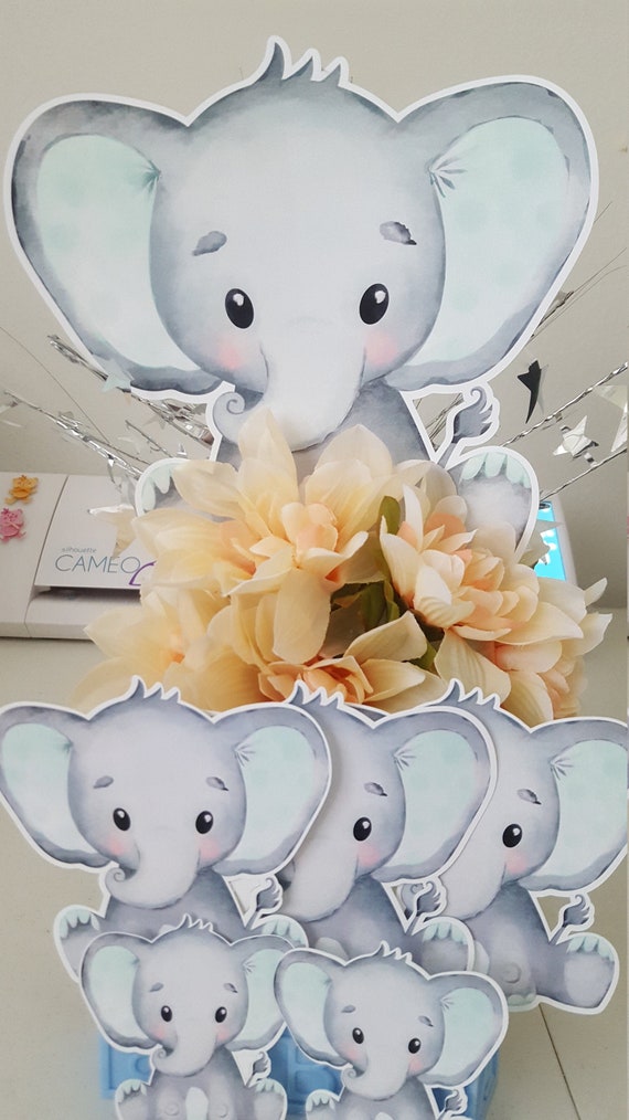Elephant Baby Shower Elephant Die Cuts Elephant Party Decor