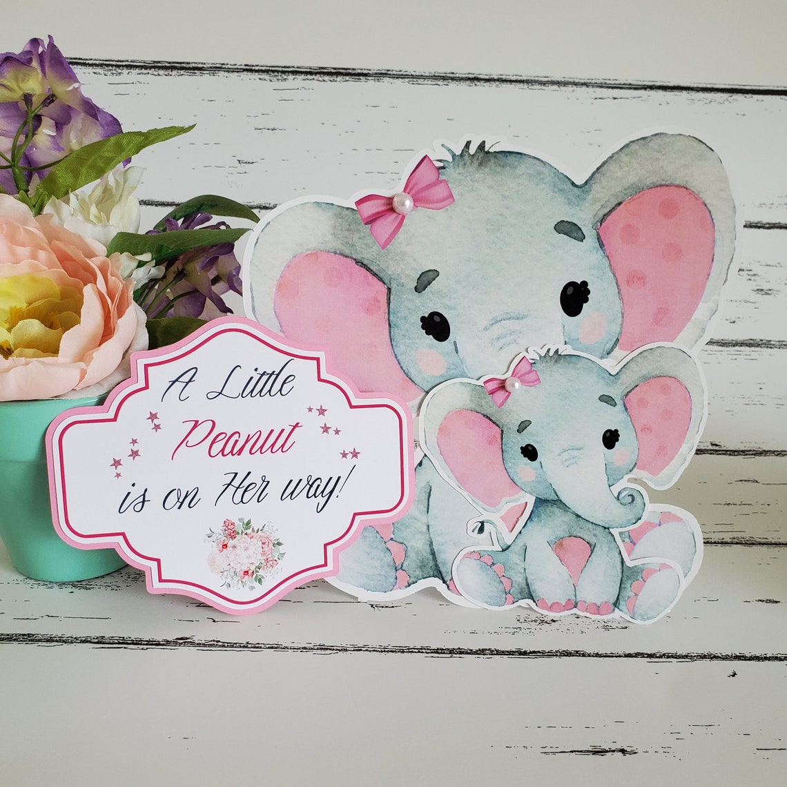 Elephant Baby Shower Pink Elephant Baby Shower 1st Birthday | Etsy