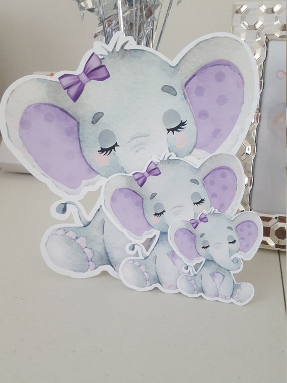 Baby Elephant Shower Purple Decorations