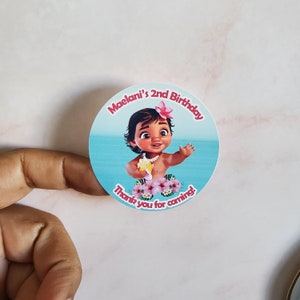 Baby Moana Stickers Personalized First Birthday Labels for - Etsy