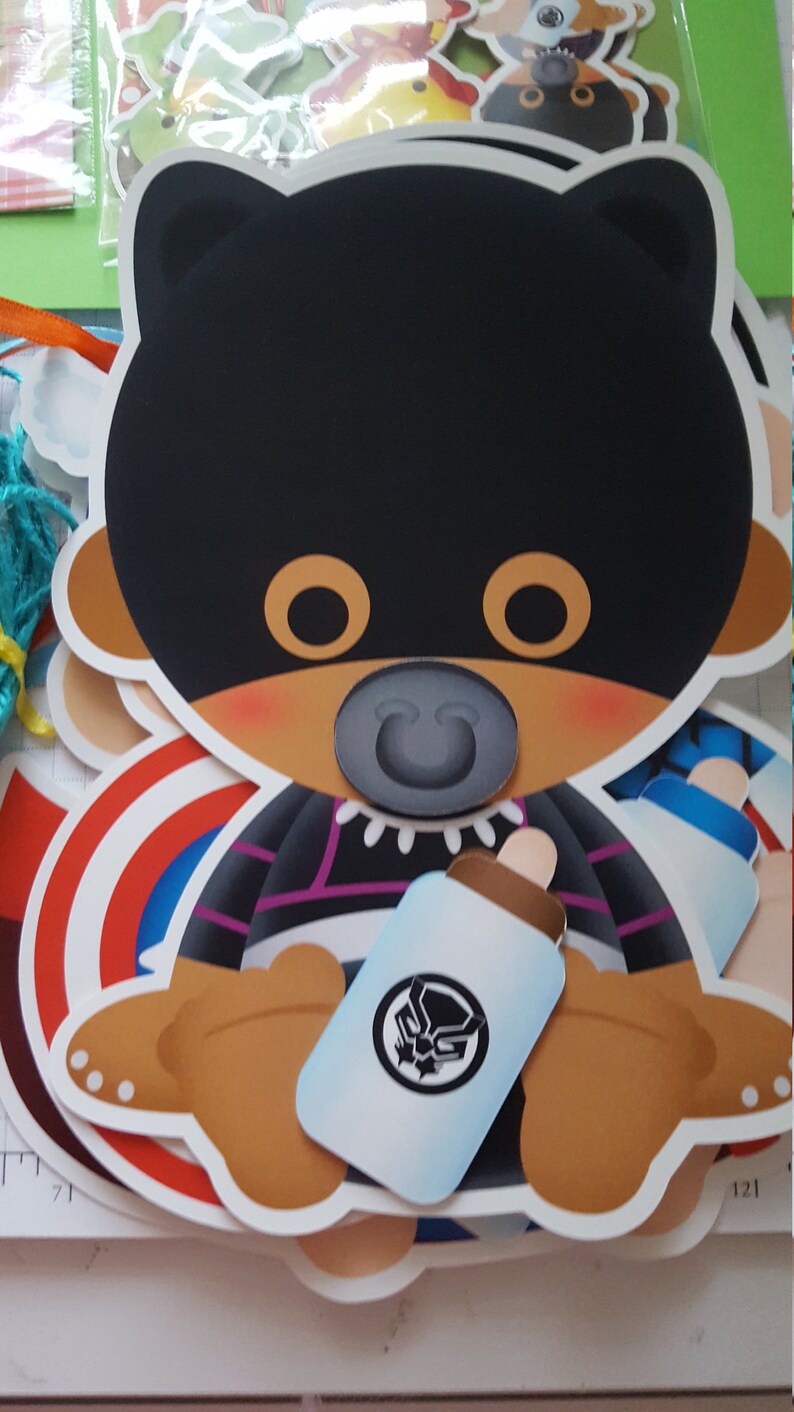 Black Panther Baby Superhero Baby Shower Cutouts Superhero Etsy