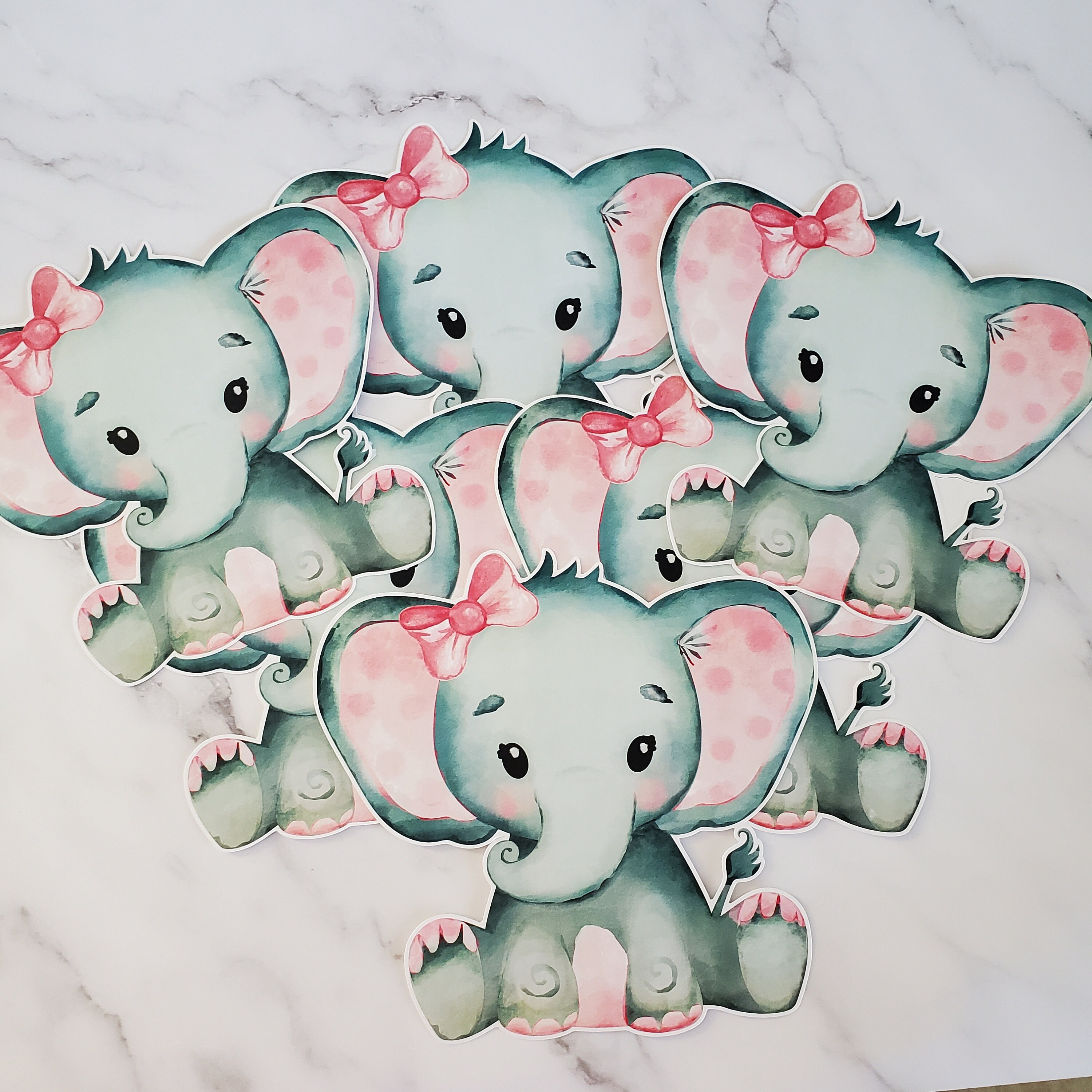 Elephant Baby Shower Centerpieces Nursery Centerpiece Decorations Elephants first birthday Girl baby elephant Pink party