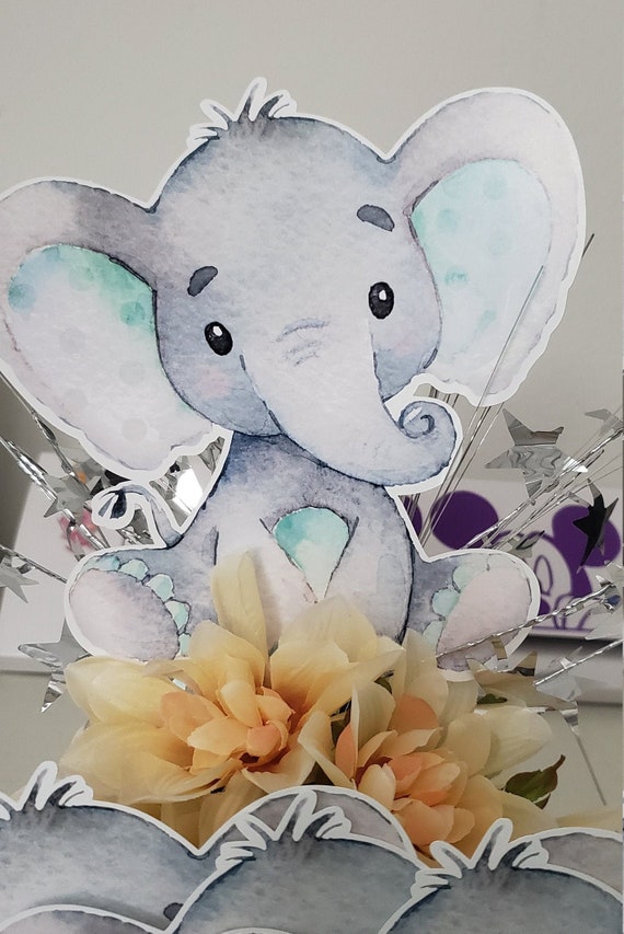 Baby Elephant Cut Out Elephant Baby Shower Decoration It S A Boy