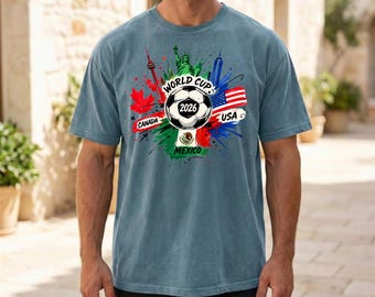 World Cup 2026 USA Canada Mexico Shirt, Soccer Fan Graphic Tee, Football Tournament Shirt, International Soccer Gift