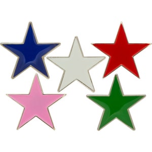 10 Hard Enamel Star Lapel Pins