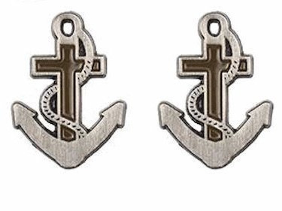 2 Mariners Cross Anchor Lapel Pins, Christian Jewelry Etsy