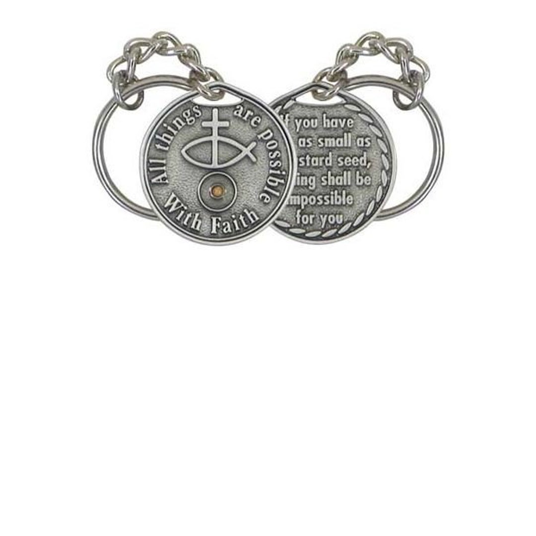 Mustard Seed Faith Keychain, Christian Keychains, Christian Gifts Etsy