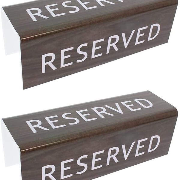 Set of 2 Reserved Signs, Reserved Seating, Reserved Table Signs