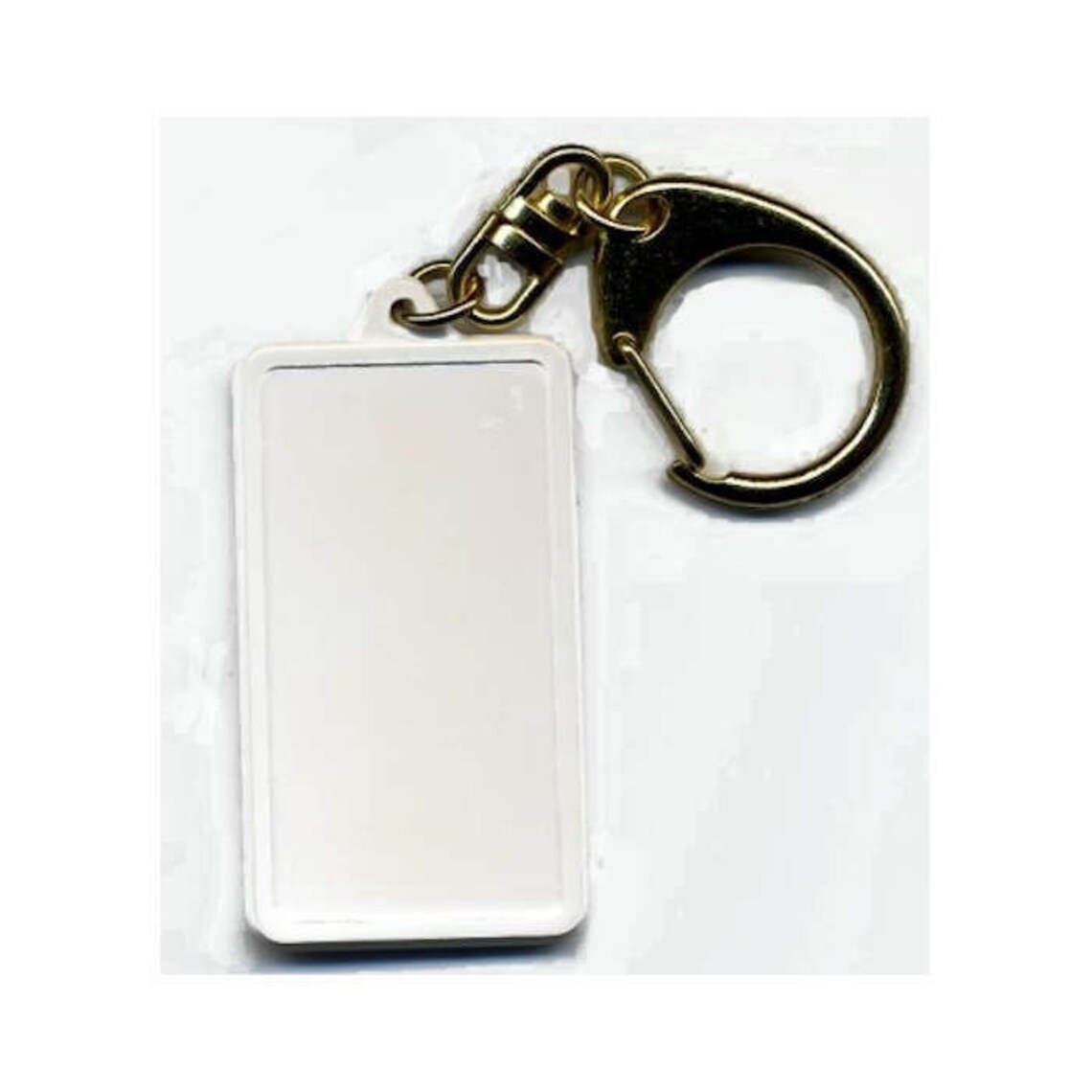 Key Chains Blank White Plastic with Swivel and Chain bulk Etsy