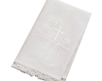 My Baptism Day Towel - White Cross - Baptism