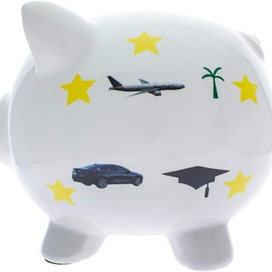 Adventure Fund Ceramic Piggy Bank Kids Decor image 3