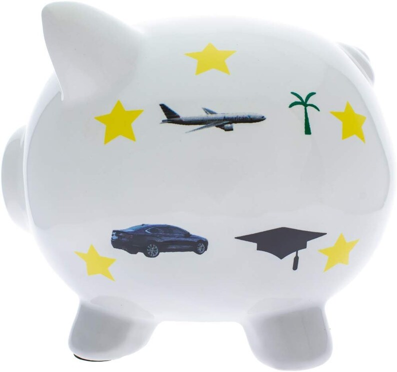 Adventure Fund Ceramic Piggy Bank Kids Decor image 3