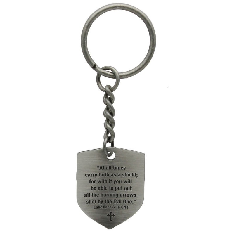 Armor of God Key Chain Ephesians 616 Keychain Christian Etsy