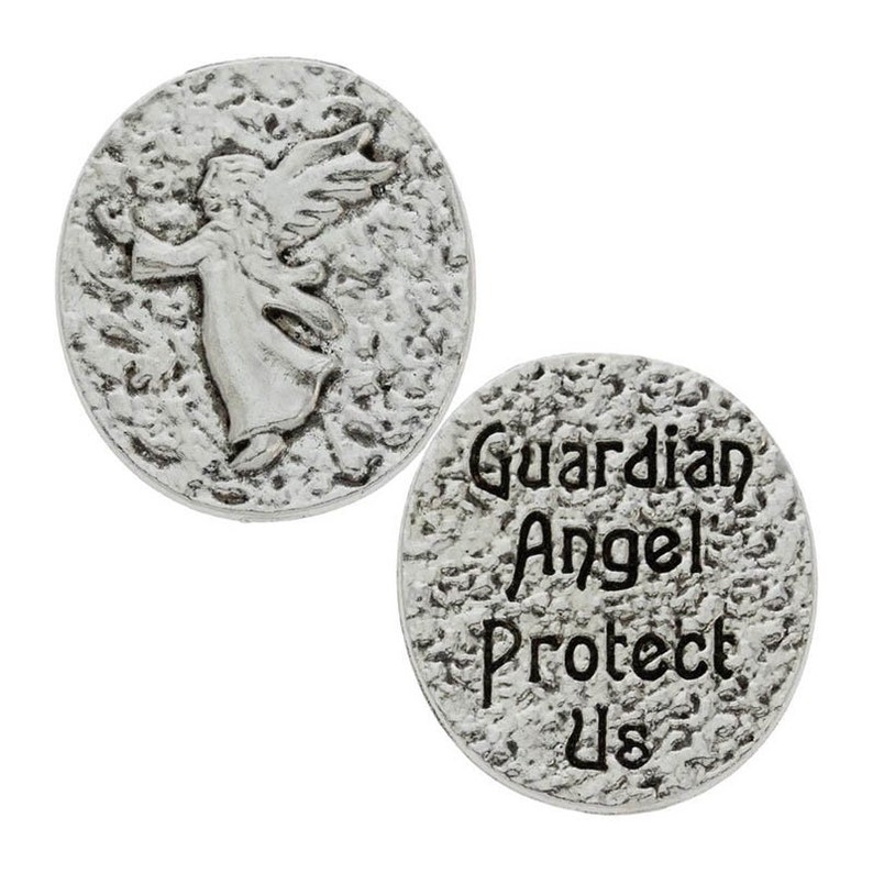 24 Guardian Angel Worry Stones Good Luck Charms Etsy