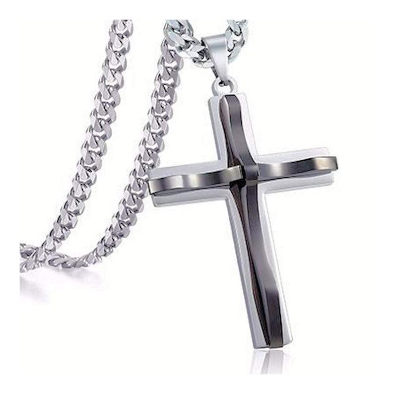 Mens Christian Cross Pendant Necklace Mens Jewelry - Etsy