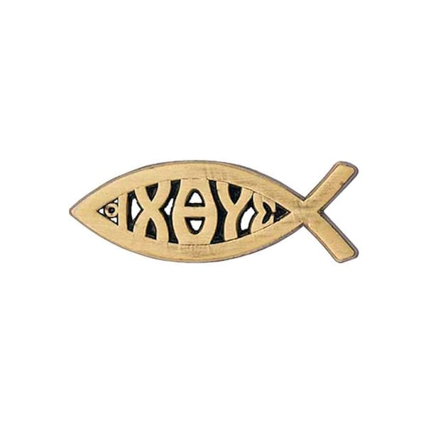 3 Jesus Fish Christian Pins, IXOYE Greek Fish Pins