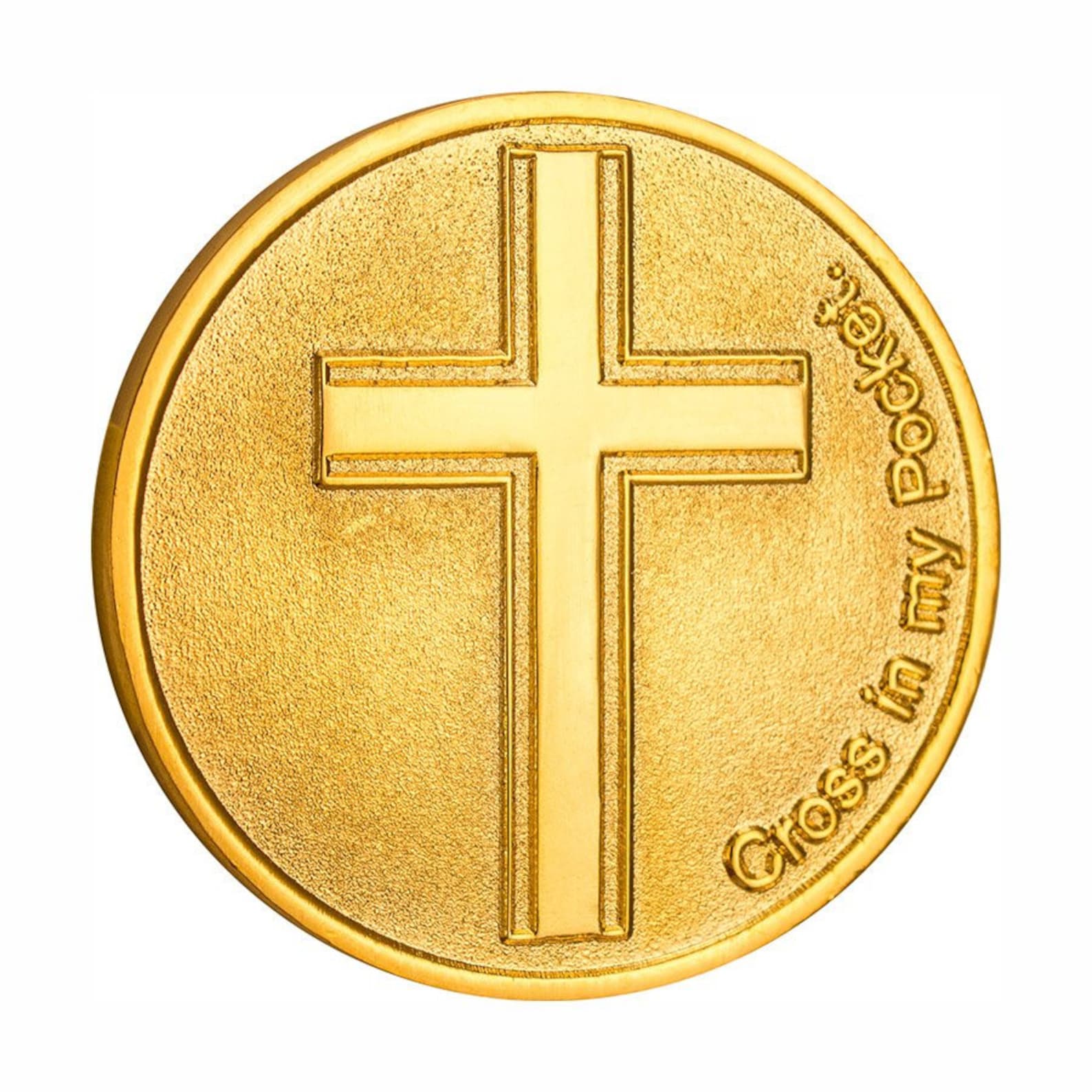 Cross in My Pocket Coin Deluxe 22K Gold Plated Christian Etsy
