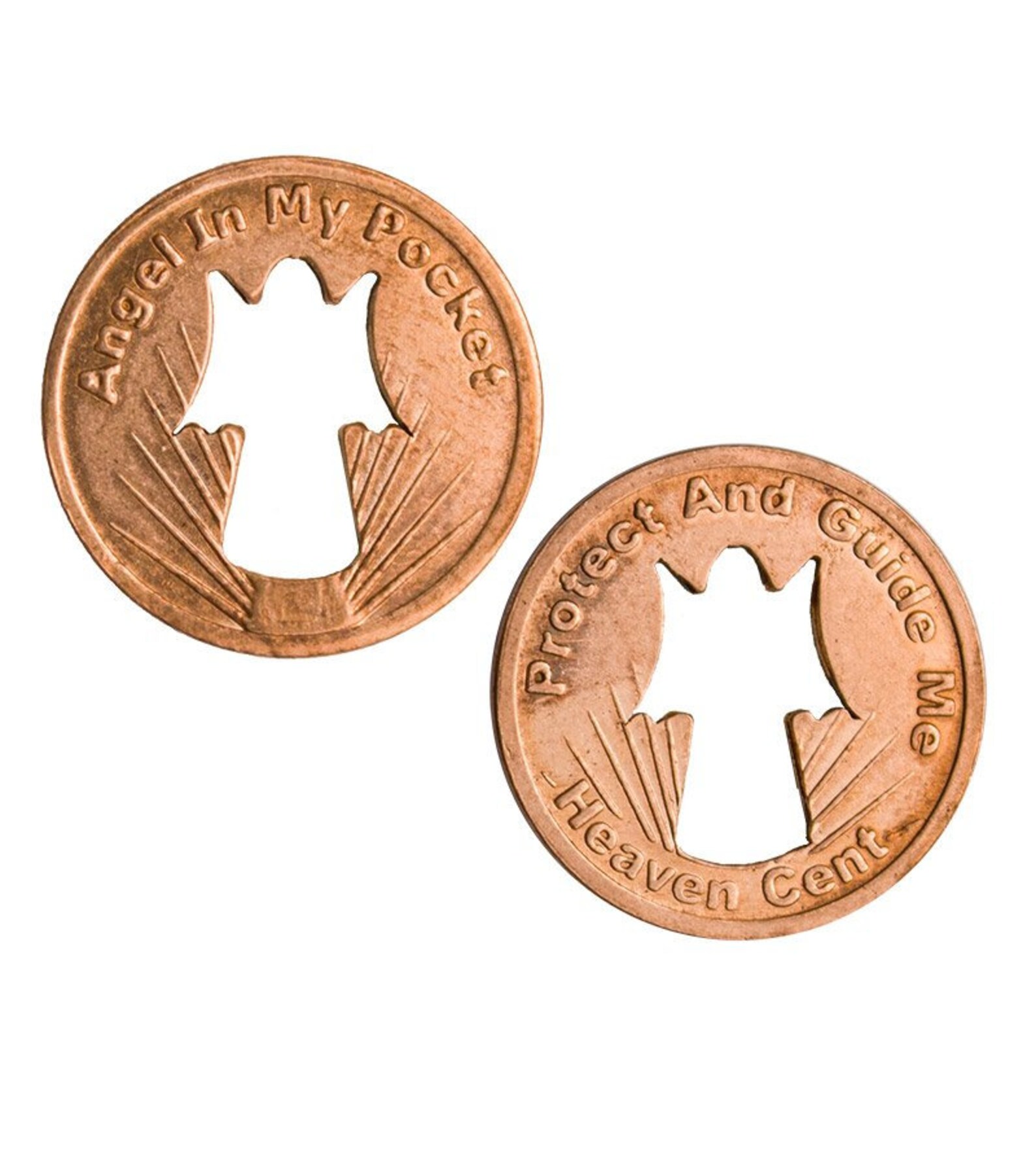 12 Guardian Angel Pocket Token Pennies Lucky Charm Angel Etsy UK