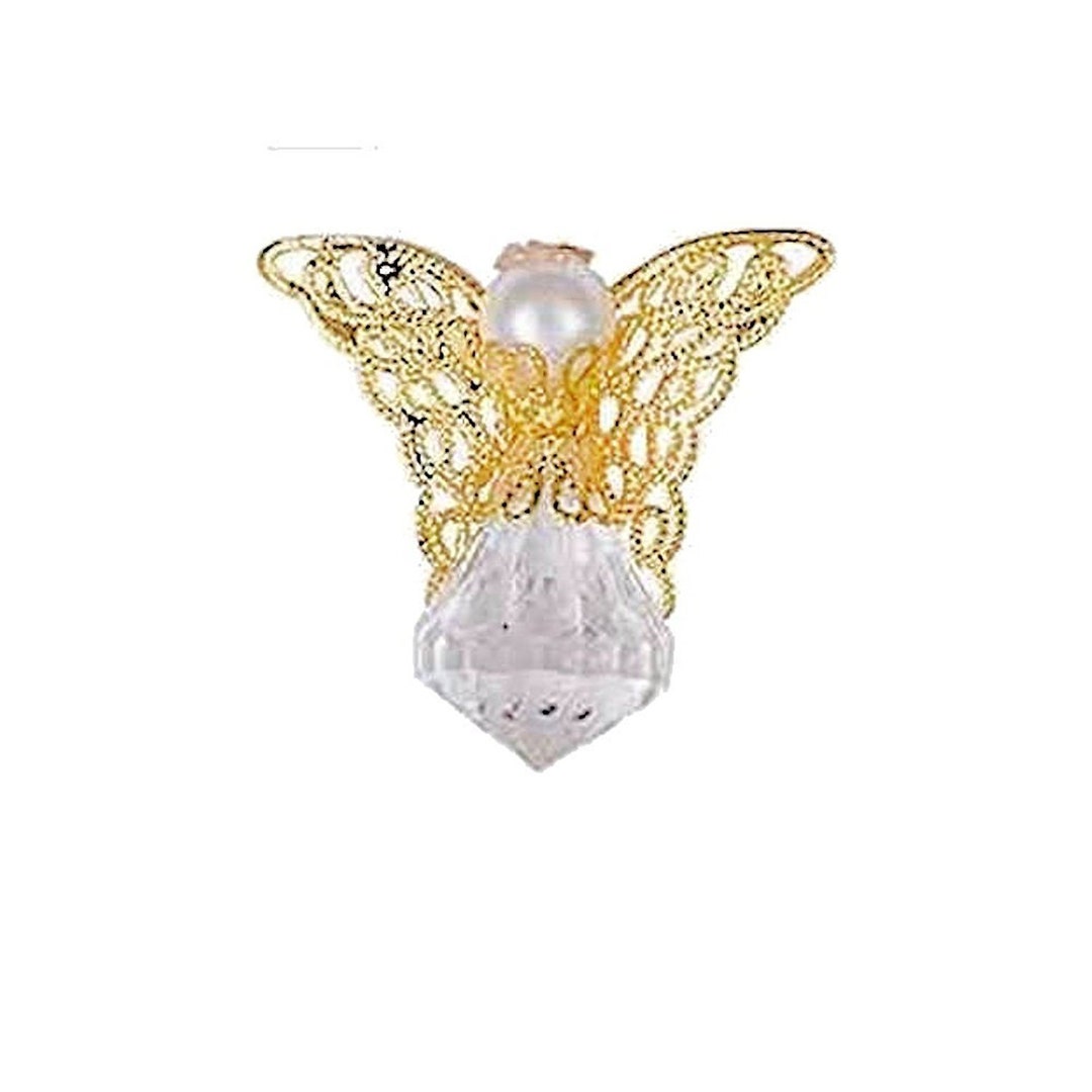 12 Crystal & Gold Filigree Angel Pins Bulk Gifts Etsy
