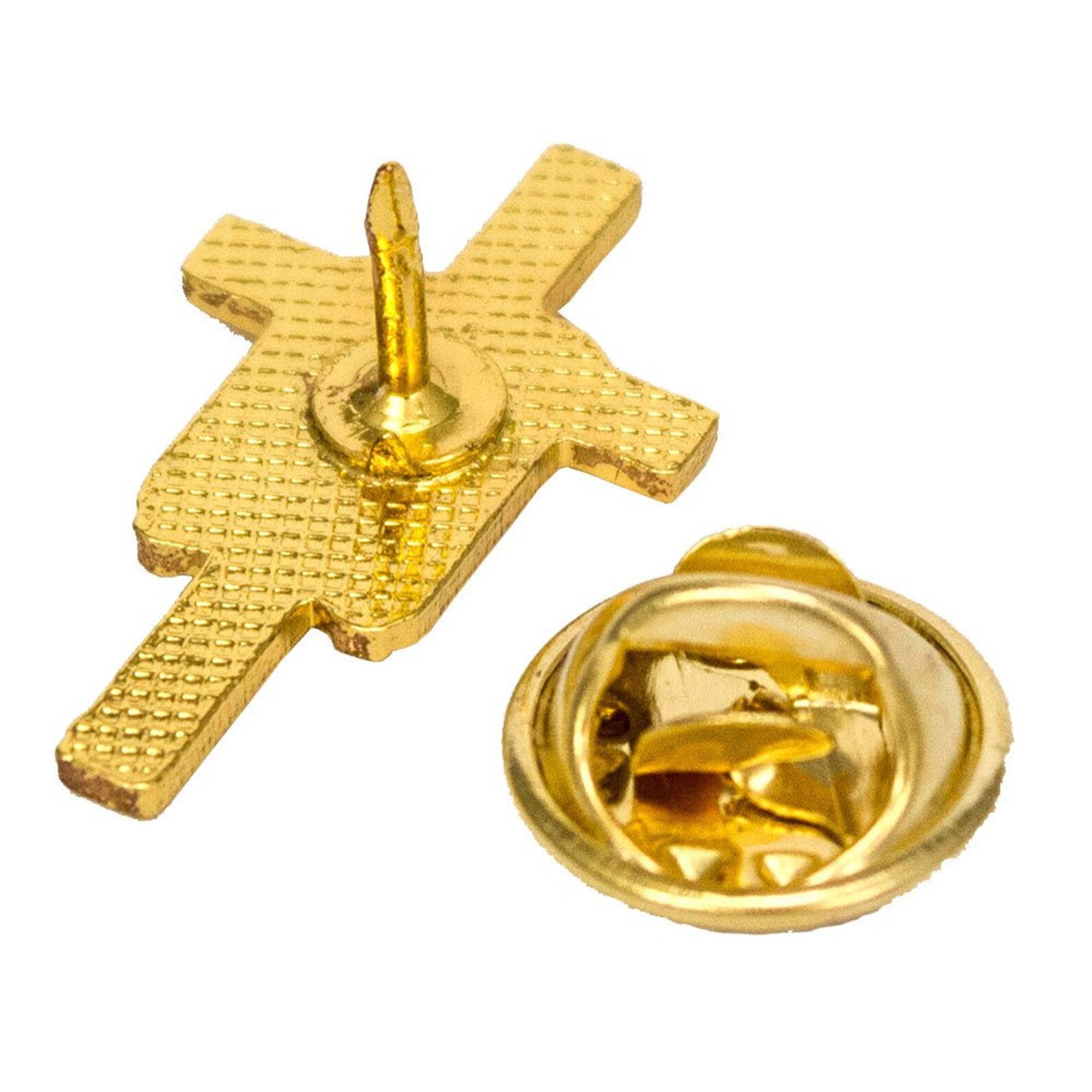 2 Draped Gold Cross Lapel Pins Christian Easter Gifts Etsy