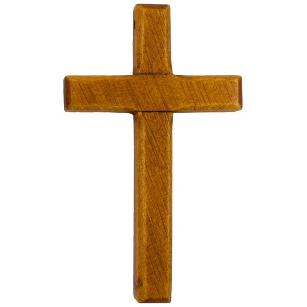 25 Cross Wood Cutouts with Cross Pendant Hole, DIY Craft Supplies