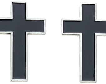 Black Cross Enamel Pin Set, Christian Pins, Christian Jewelry