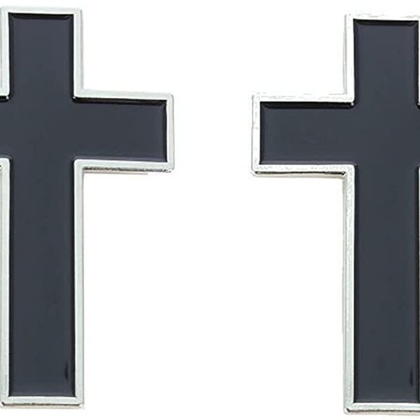 Black Cross Enamel Pin Set, Christian Pins, Christian Jewelry