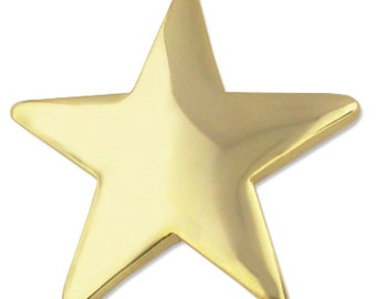 Gold Star Lapel Pins, Patriotic Militarty Star Pins - Set of 10 Pins