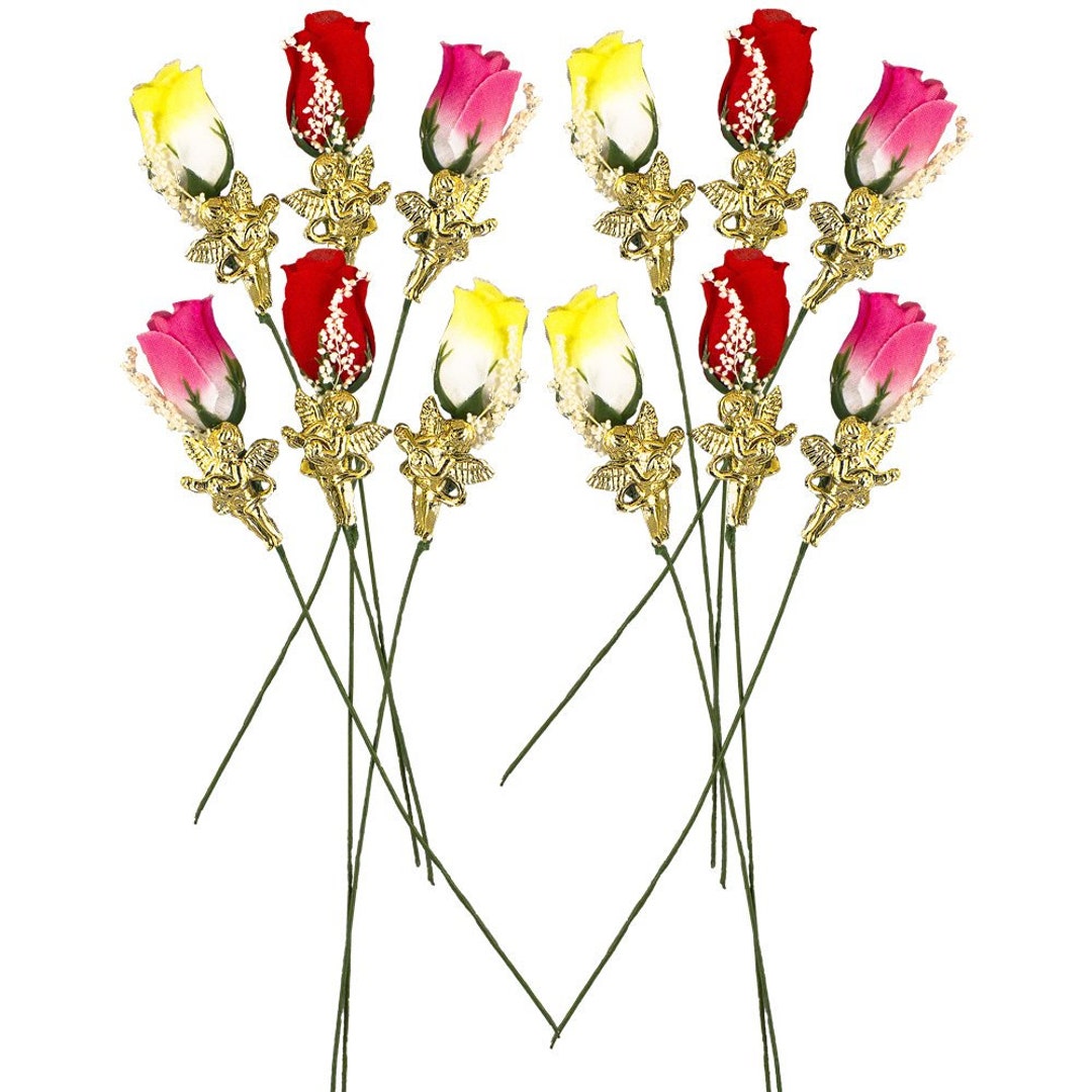 12 Artificial Fabric Roses Rose Bouquet Artificial Flowers Etsy