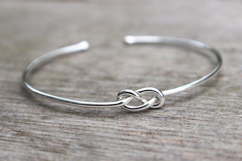 Sterling Silver Bridesmaid Bracelet, Infinity Bracelet , Bridesmaid J…