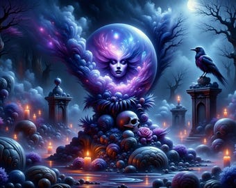 Haunting 5-Second Spooky Video | Gothic Graveyard Animation with Female Vocal