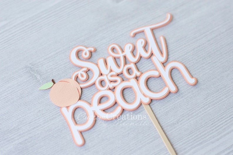 Sweet as a Peach Cake Topper Peach Birthday Party Tutti Etsy UK