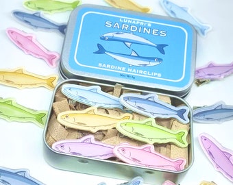 Kawaii Colorful Sardine Hairclips